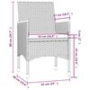 vidaXL Salon de jardin 7 pcs avec coussins r&eacute;sine tress&eacute;e noir
