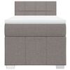 vidaXL Sommier &agrave; lattes de lit avec matelas Taupe 90x190 cm Tissu