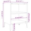 vidaXL Table de chevet avec pieds en m&eacute;tal gris 40x30x50 cm