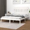 vidaXL Cadre de lit sans matelas blanc 140x200 cm bois massif