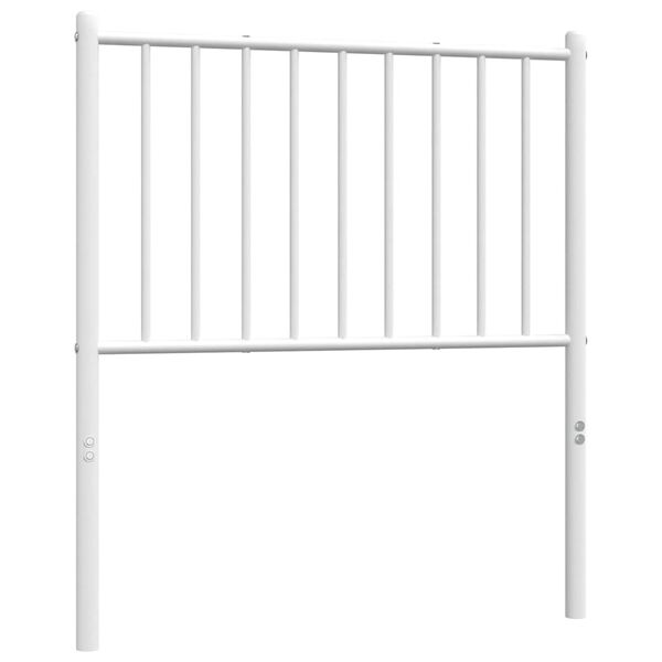 vidaXL T&ecirc;te de lit de remplacement m&eacute;tal blanc 75 cm