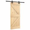 vidaXL Porte coulissante 85 x 210 cm Bois de pin massif (non trait&eacute;)