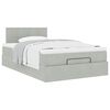vidaXL Lit ottoman avec matelas gris clair 120x190 cm velours