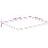 vidaXL Dessus de table bord vivant 90x80x3,8 cm bois de manguier brut