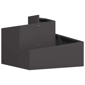 vidaXL Cache-pot de jardin Noir 60 x 60 x 50 cm Acier lamin&eacute; &agrave; froid