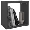 vidaXL &Eacute;tag&egrave;res cube murales 2 pcs Gris 26x15x26 cm
