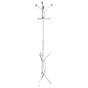 vidaXL Porte-manteau blanc 176 cm fer enduit de poudre