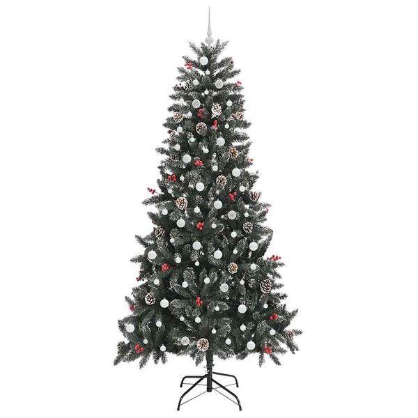 vidaXL Sapin de No&euml;l artificiel Vert 240 cm PVC, plastique et acier