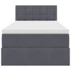 vidaXL Lit de Rangement avec matelas Gris fonc&eacute; 90 x 190 cm Velours