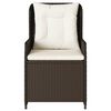 vidaXL Chaises inclinables de jardin lot de 2 marron r&eacute;sine tress&eacute;e