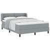 vidaXL Lit &agrave; ressorts avec matelas Gris clair 140 x 190 cm tissu