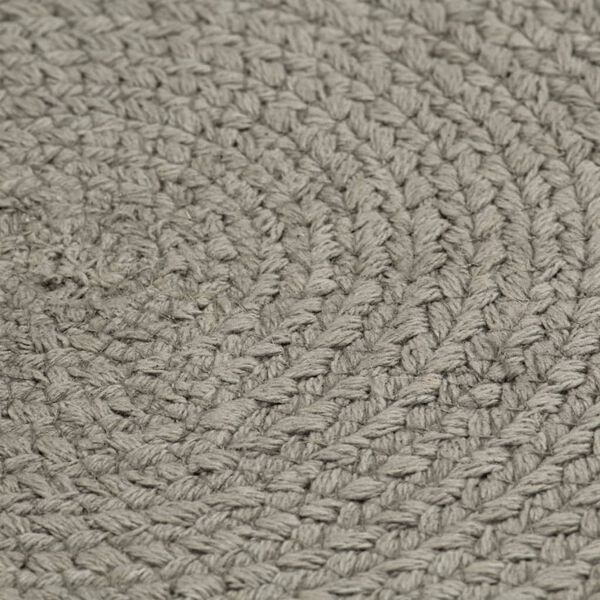vidaXL Napperons 4 pcs Gris Plain 38 cm Rond Coton
