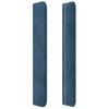 vidaXL T&ecirc;te de lit &agrave; LED Bleu fonc&eacute; 183x16x118/128 cm Velours