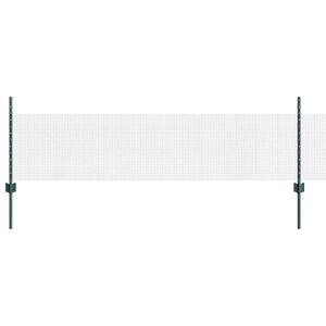 vidaXL Cl&ocirc;ture en fil soud&eacute; avec poteaux 50 x 0,5 m Vert Maille