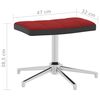 vidaXL Chaise de relaxation et tabouret Rouge bordeaux Velours et PVC