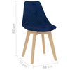vidaXL Ensemble de salle &agrave; manger 5 pcs Bleu