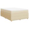 vidaXL Sommier &agrave; lattes de lit avec matelas Cr&egrave;me 140x190 cm Tissu