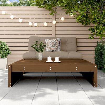 vidaXL Repose-pied de jardin 120x80 cm marron miel bois de pin massif