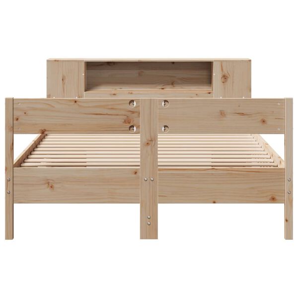 vidaXL Lit biblioth&egrave;que sans matelas 140x200 cm bois massif de pin