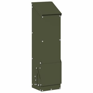 vidaXL Mangeoire pour poules Vert olive 13 x 12 x 51 cm