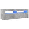 vidaXL Meuble TV avec lumi&egrave;res LED gris b&eacute;ton 120x35x40 cm