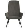 vidaXL Chaise de relaxation Gris fonc&eacute; Velours