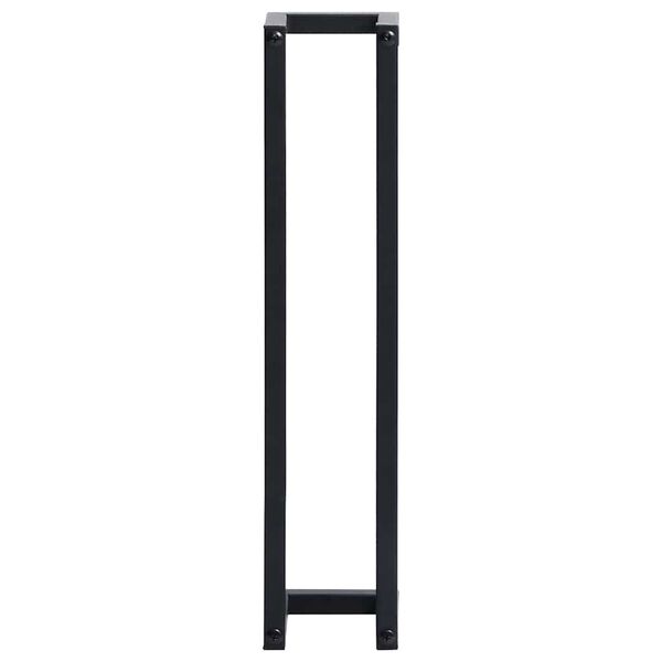 vidaXL Porte-serviette Noir 12,5x12,5x60 cm Fer