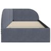 vidaXL Cadre de lit d'angle Gris fonc&eacute; 100 cm x 200 cm