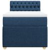 vidaXL Sommier &agrave; lattes de lit avec matelas Bleu 90x190 cm Tissu