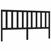vidaXL T&ecirc;te de lit Noir 186x4x100 cm Bois massif de pin