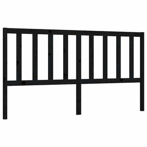 vidaXL T&ecirc;te de lit Noir 186x4x100 cm Bois massif de pin