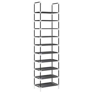 vidaXL &Eacute;tag&egrave;re &agrave; chaussures 10 niveaux 44x28x180 cm tissu non-tiss&eacute;