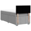 vidaXL Sommier &agrave; lattes de lit avec matelas gris clair 80x200 cm tissu