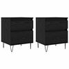 vidaXL Armoire de lit Ch&ecirc;ne noir 40 x 35 x 50 cm Bois d'ing&eacute;nierie