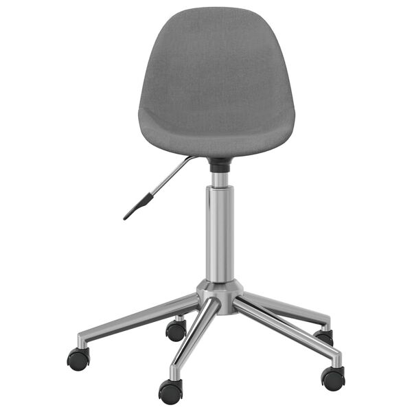 vidaXL Chaise pivotante de salle &agrave; manger Gris clair Tissu