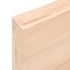 vidaXL Comptoir de salle de bain 40x40x(2-6) cm bois massif non trait&eacute;