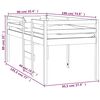 vidaXL Lit haut sans matelas 90x190 cm bois de pin massif