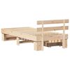 vidaXL Cadre de lit avec t&ecirc;te de lit Naturel 90 x 200 cm Pin massif