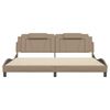 vidaXL Cadre de lit Viana sans matelas cappuccino 200x200 cm similicuir