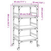 vidaXL Chariot de cuisine ch&ecirc;ne sonoma 45x35x89,5 cm bois d'ing&eacute;nierie