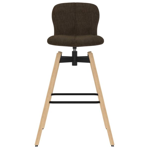vidaXL Chaises pivotantes de bar lot de 2 marron tissu