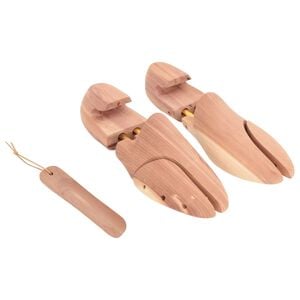 vidaXL Tendeur de chaussures avec chausse-pied EU 36-37 bois de c&egrave;dre