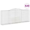 vidaXL Paniers &agrave; gabions arqu&eacute;s 20 pcs 400x50x160/180 cm fer galvanis&eacute;