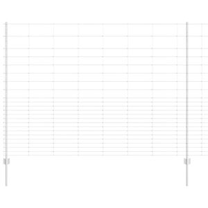 vidaXL Cl&ocirc;ture sauvage ext&eacute;rieure avec poteaux 25 x 1,6 m Argent&eacute;