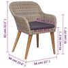 vidaXL Ensemble &agrave; manger de jardin 5 pcs Marron