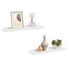 vidaXL &Eacute;tag&egrave;res murales 2 pcs Blanc brillant 40x9x3 cm