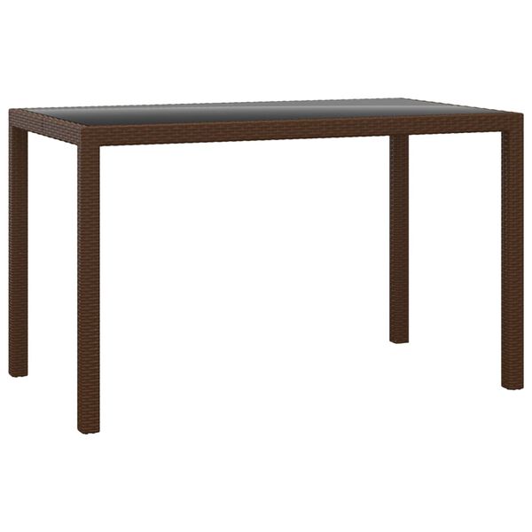 vidaXL Ensemble à manger de jardin et coussins 3 pcs Poly rotin Marron