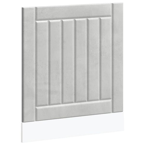 vidaXL Panneau de lave-vaisselle Lucca gris b&eacute;ton bois d'ing&eacute;nierie