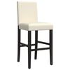 vidaXL Chaises de bar lot de 2 bois massif d'h&eacute;v&eacute;a et similicuir