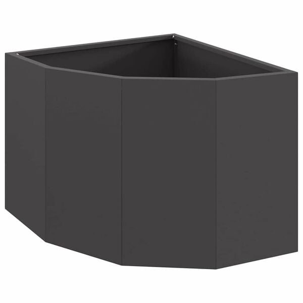 vidaXL Jardini&egrave;re d'Angle Noir 45 x 45 x 35 cm Acier